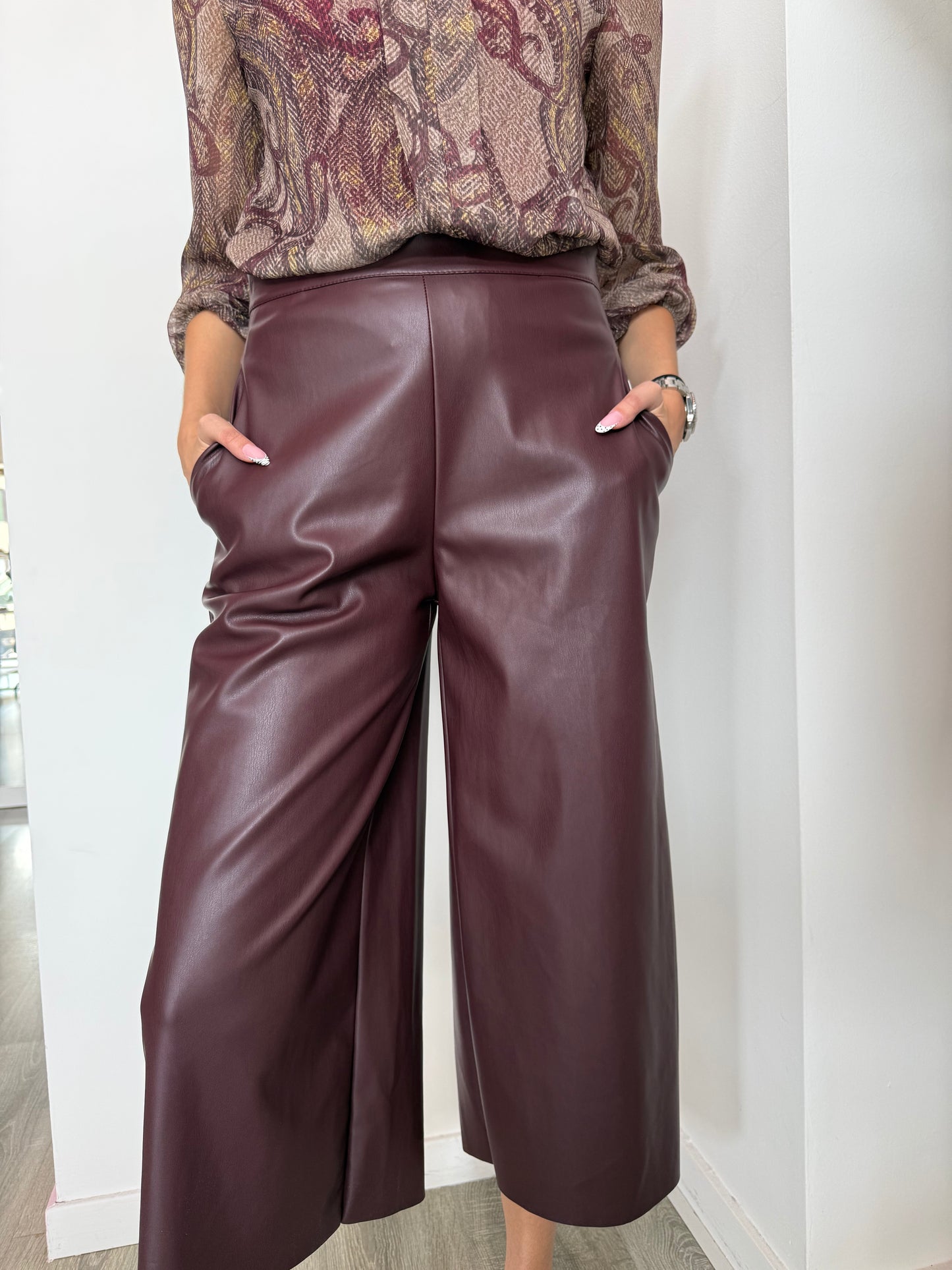 Pantaloni Ecopelle