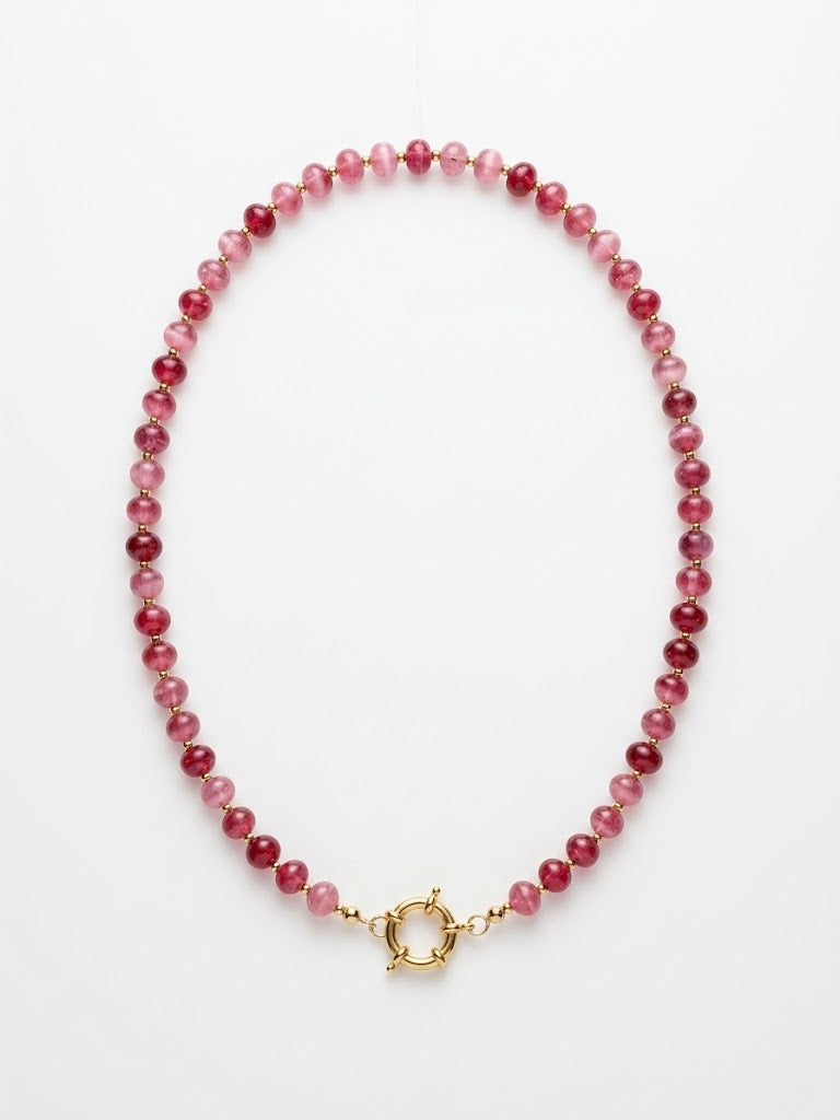 Collana Perle Rosa