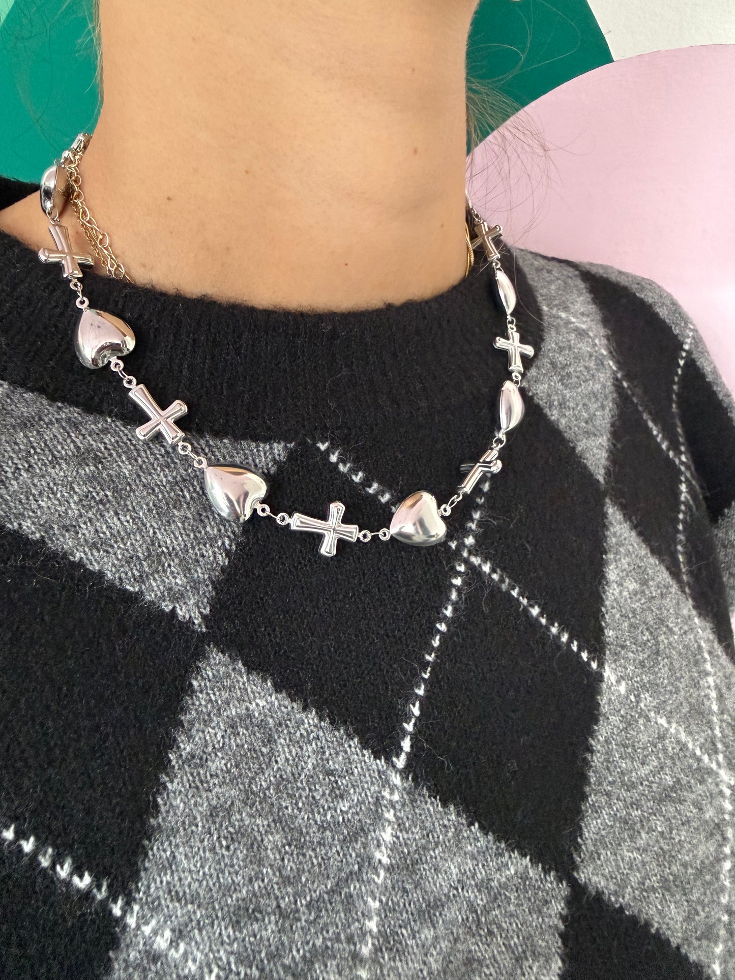 Collana Cuori e Croci