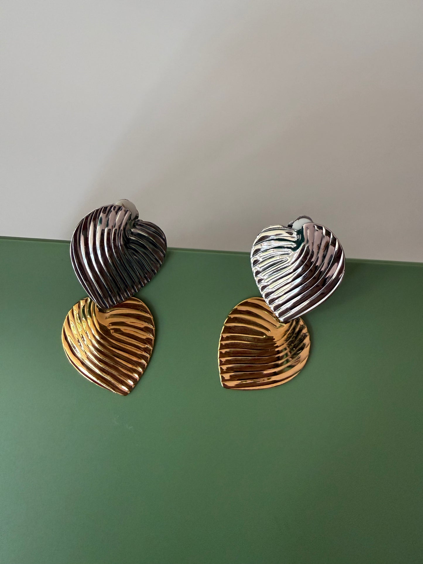 Orecchini Doppio Cuore