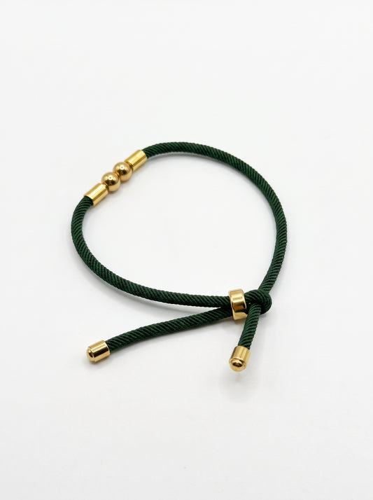 Bracciale Corda Verde Bosco