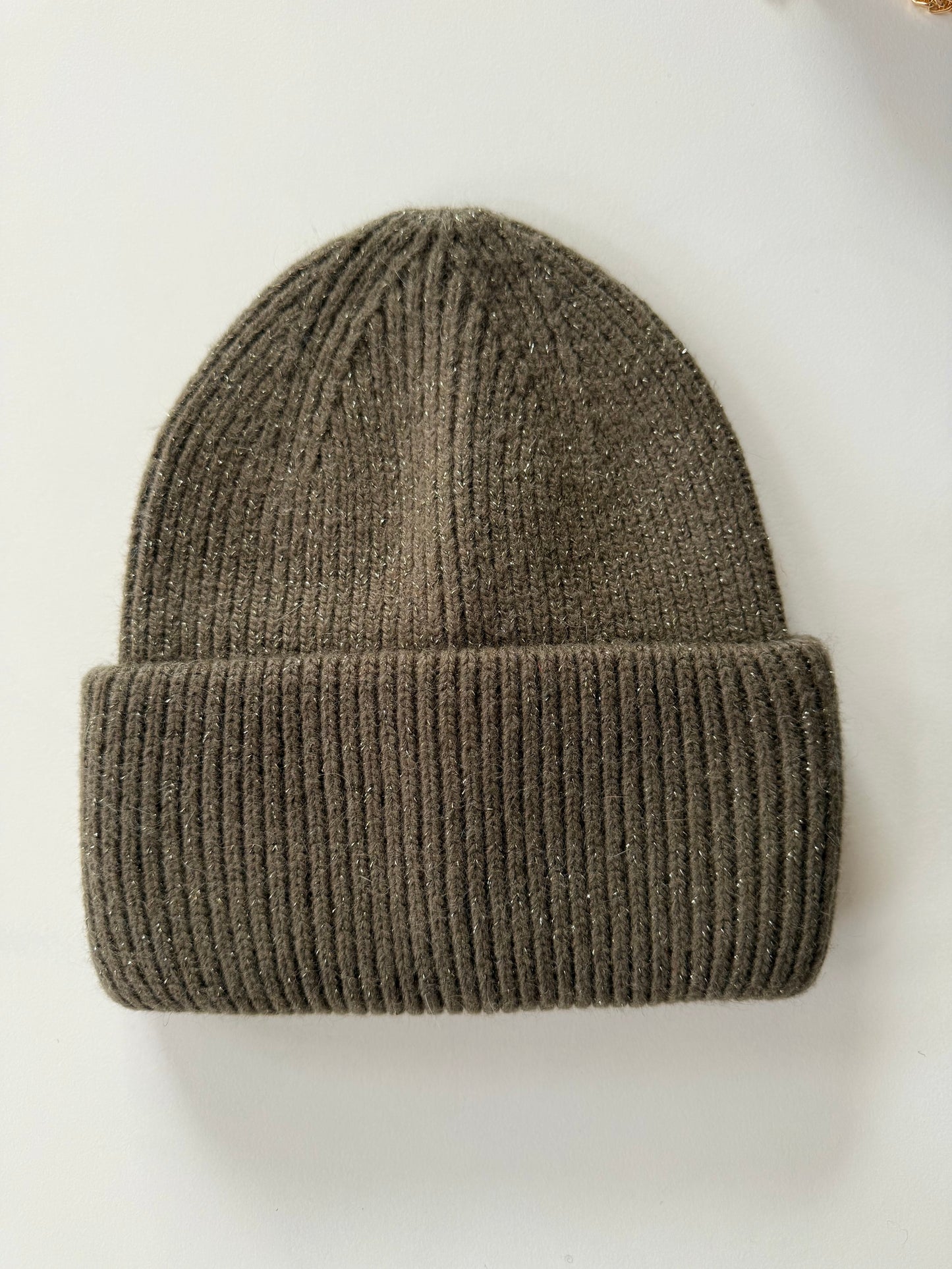 Berretto A Coste Lurex