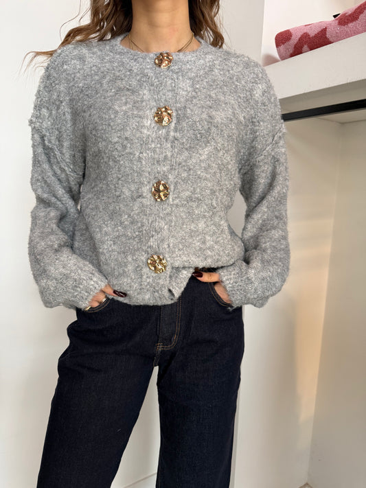 Cardigan Bottoni Oro