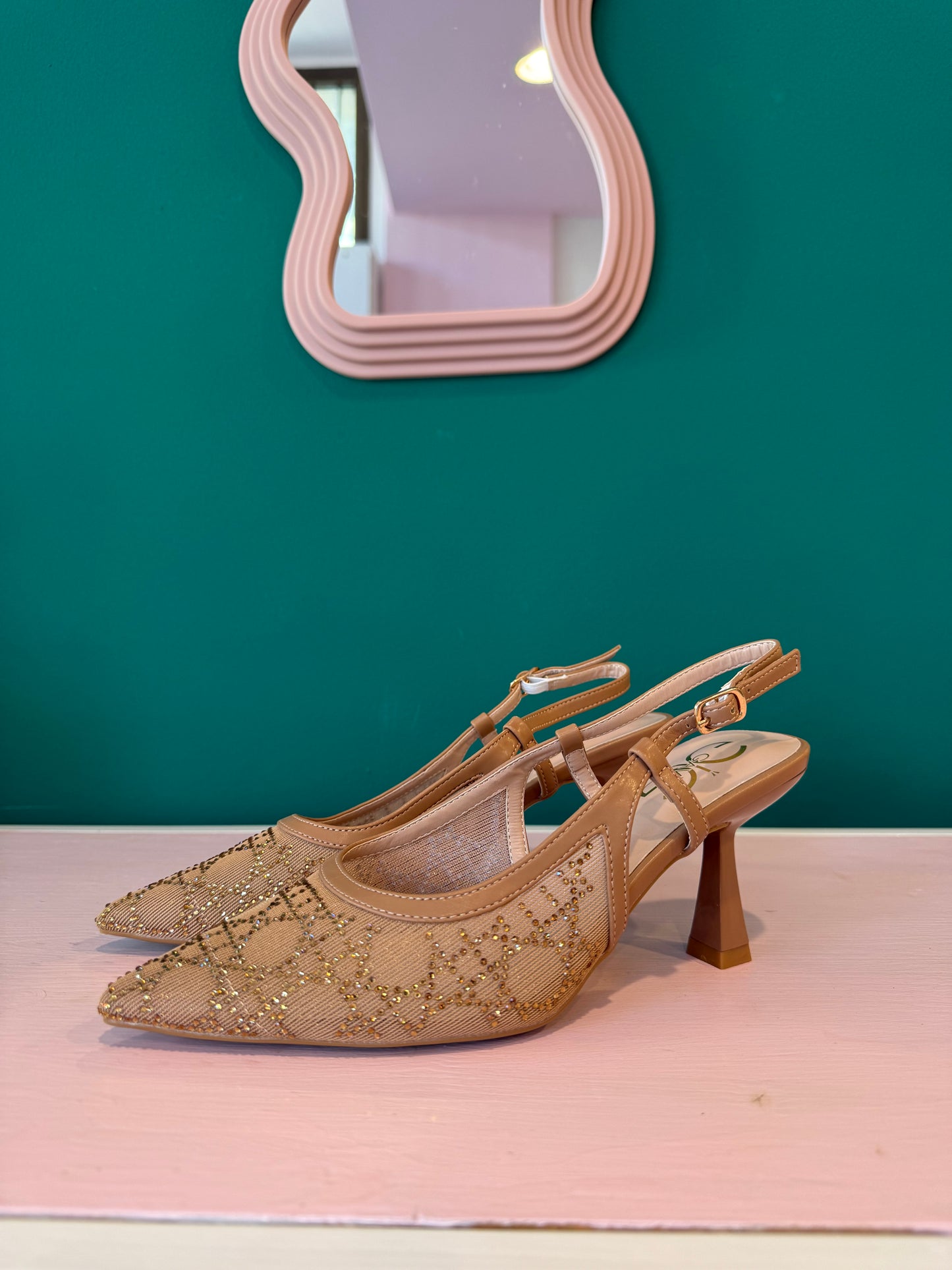 Slingback Brillantinate