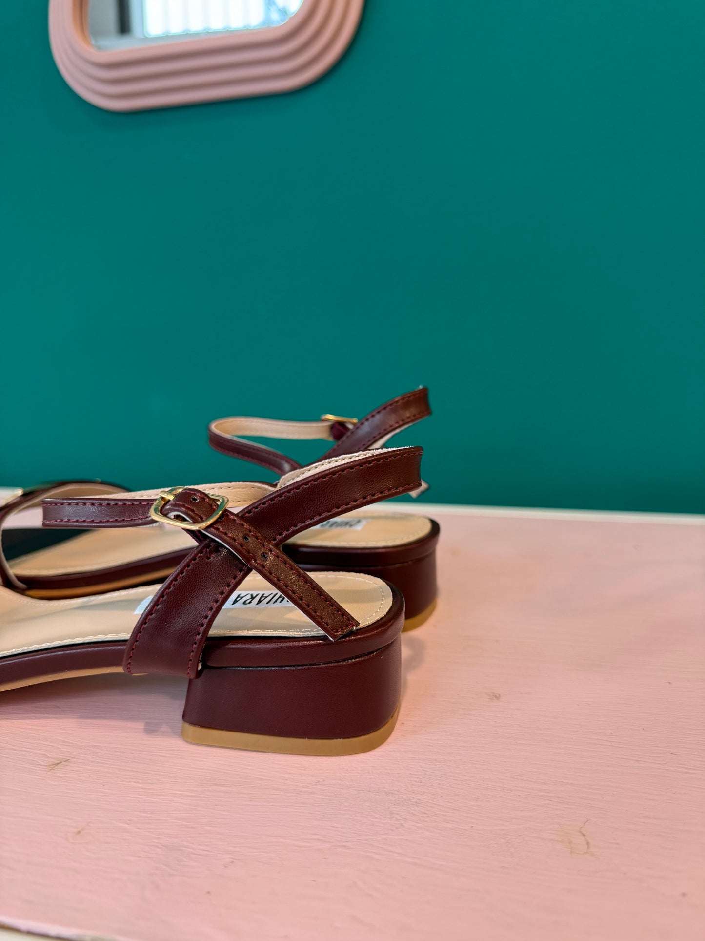 Sandali Bordeaux