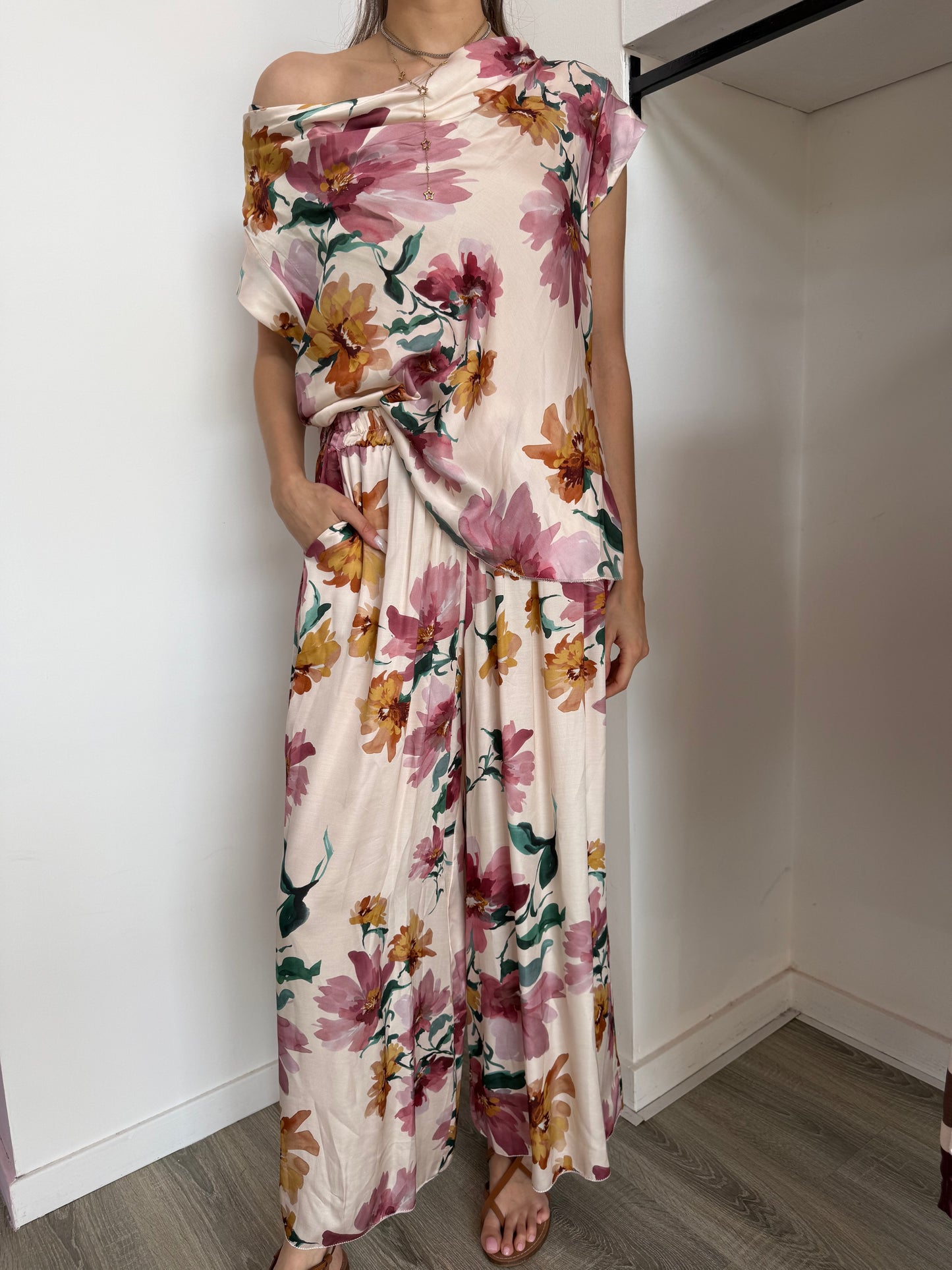 Pantaloni Floreali