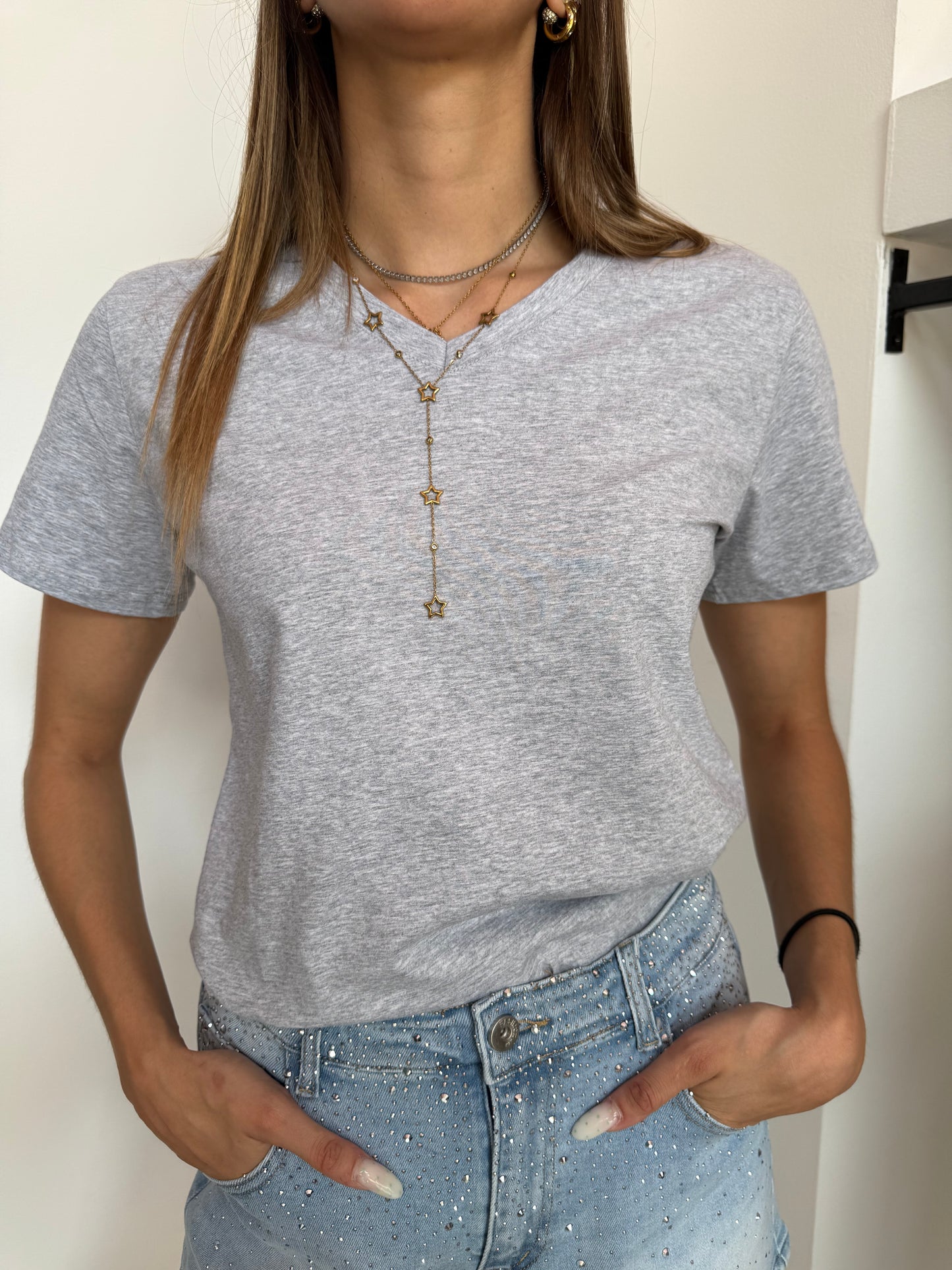 T-shirt Scollo V