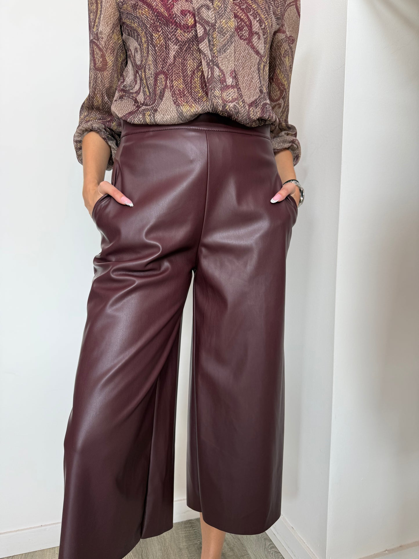 Pantaloni Ecopelle
