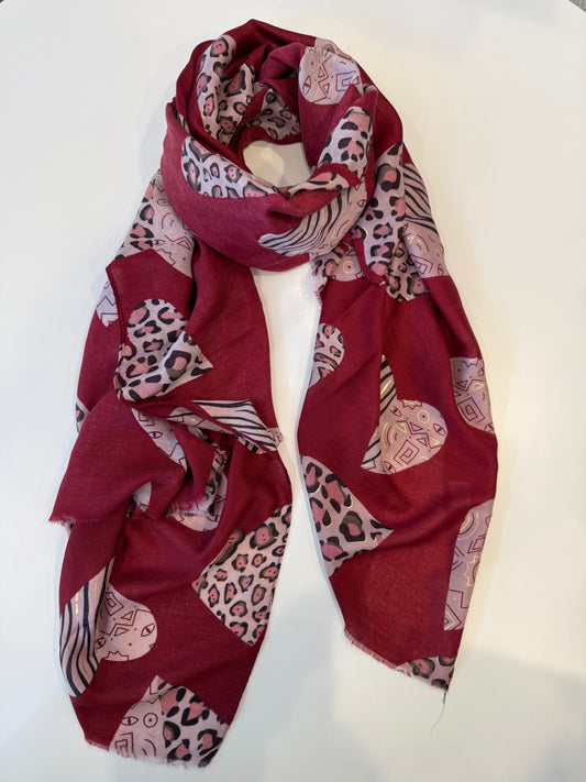 Sciarpa Cuori Maculati