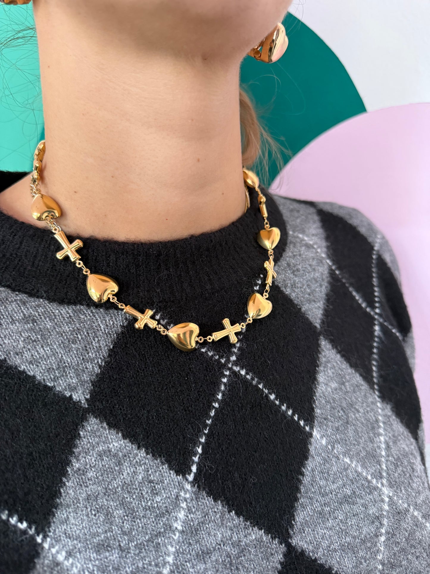 Collana Cuori e Croci