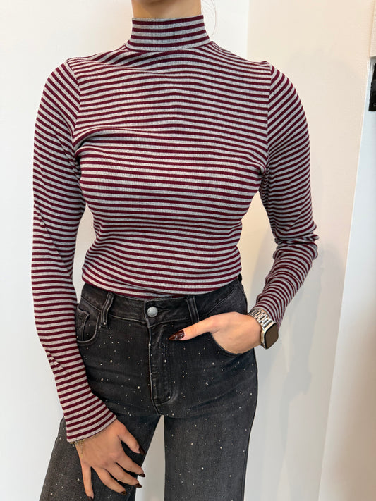 Maglia Righe Lupetto