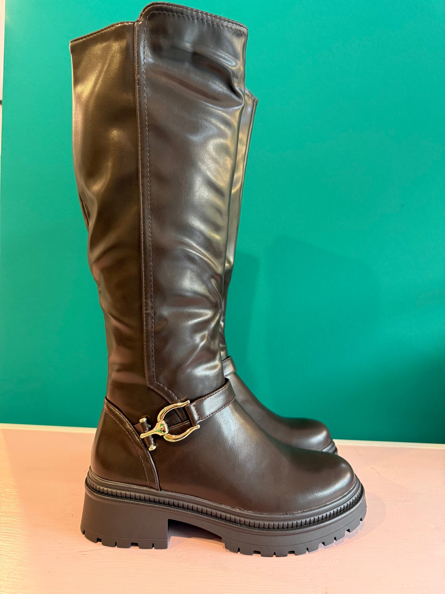 Stivale Marrone Fibbia