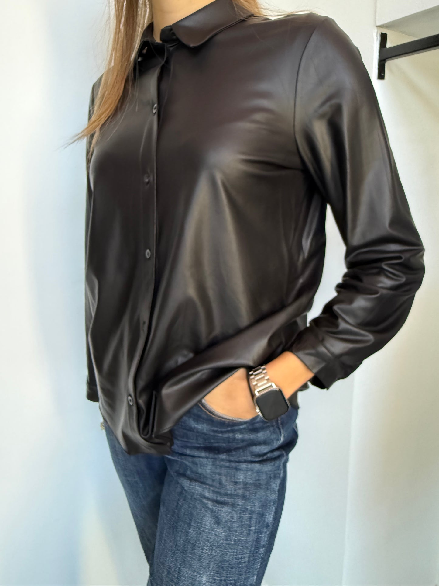 Camicia Effetto Pelle